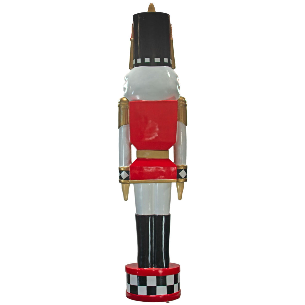 Lee Display's Brand New 12FT Red, Black and White Checkered Fiberglass Nutcrackers on Sale and Available for Local Installation at leedisplay.com