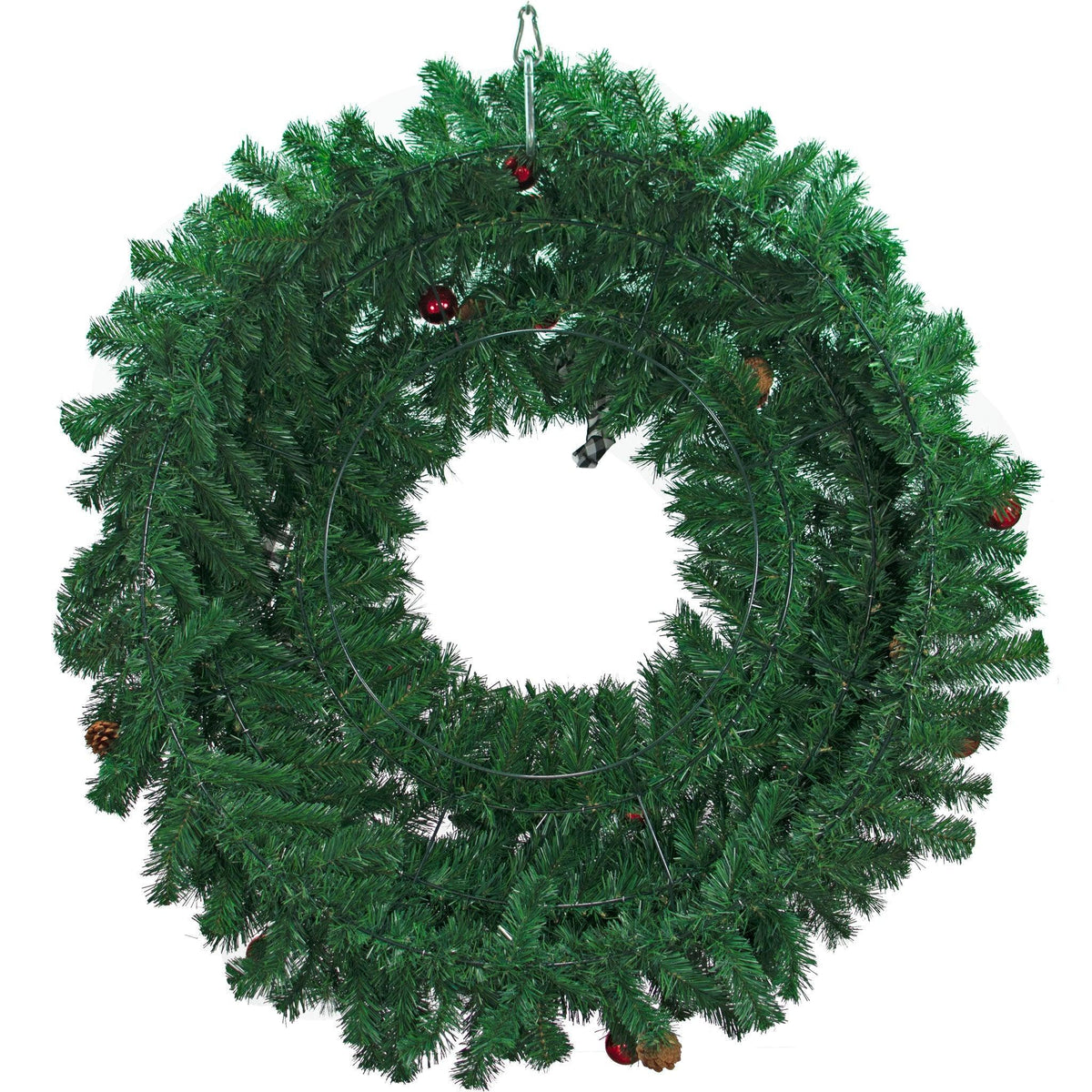 Lee Display's brand new and custom-designed 4FT Un-Lit Premier Pine Fir Christmas Wreaths available for purchase, rent, and installation services at leedisplay.com