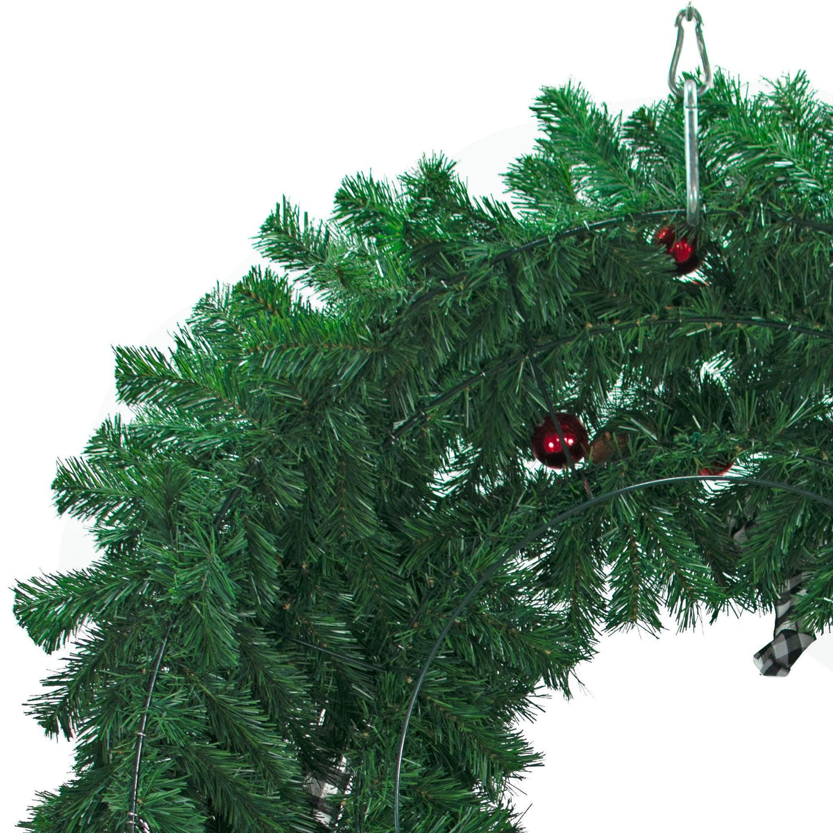 Lee Display's brand new and custom-designed 4FT Un-Lit Premier Pine Fir Christmas Wreaths available for purchase, rent, and installation services at leedisplay.com