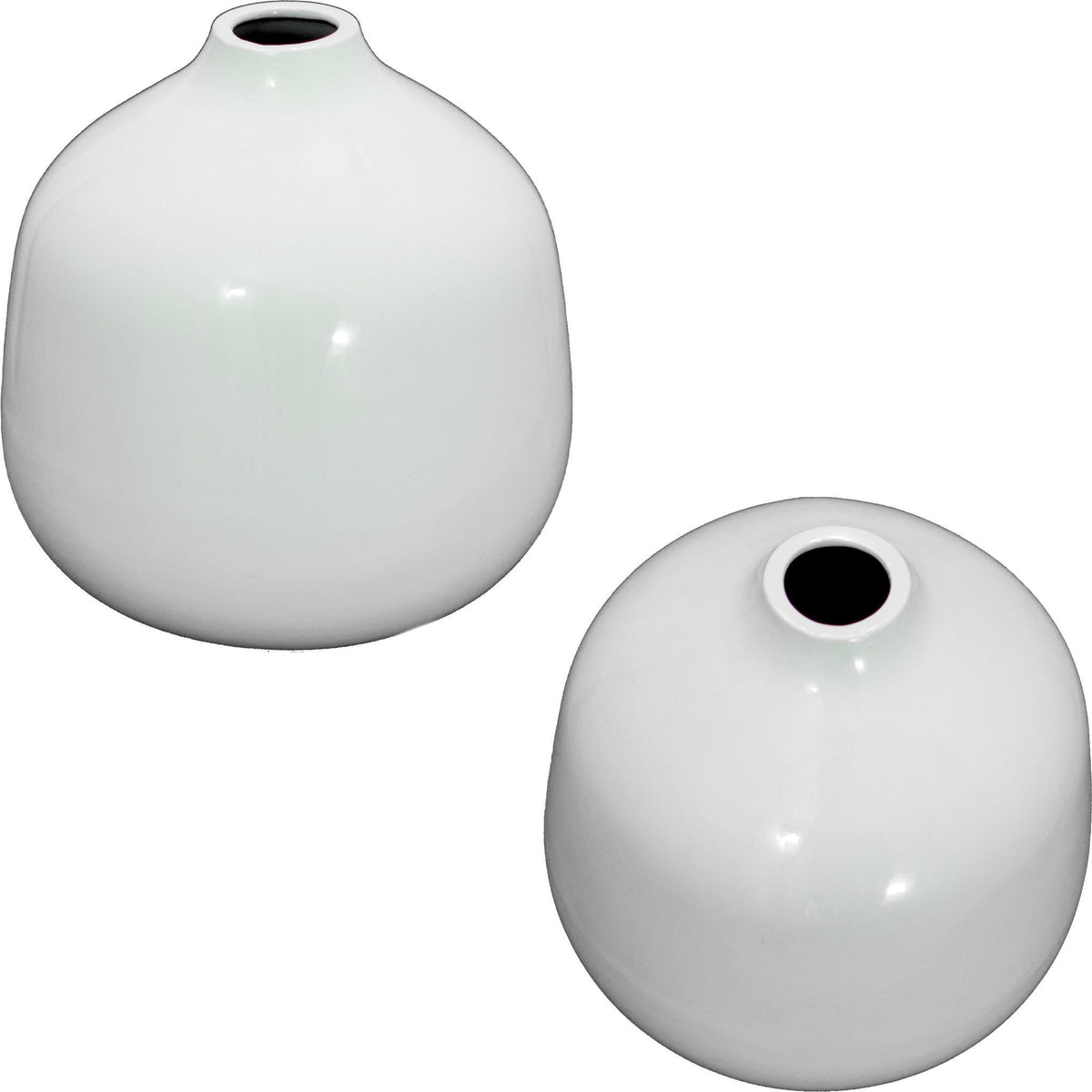 Lee Display's brand new 8in Bell Krater Ceramic Vase comes in a high gloss white finish on sale at leedisplay.com