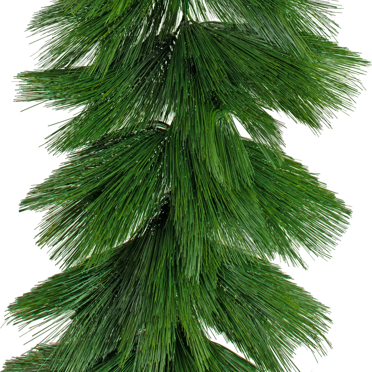 Close up photo of the Pine Needle Christmas Garland Deluxe from Lee Display