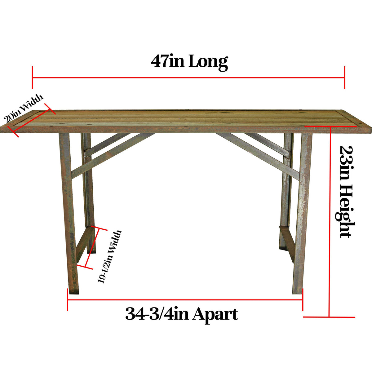 DIMENSIONS:  Total Height - 23in Total Length - 47in Total Width - 20in Weighs approx. 30lbs.