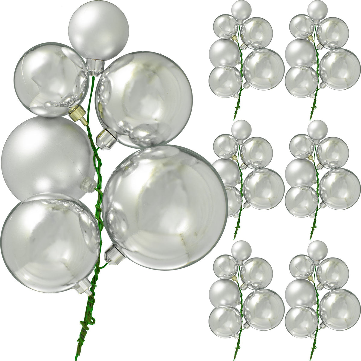 The San Mateo Christmas Ball Ornament Cluster comes with 6 Sets on sale from leedisplay.com