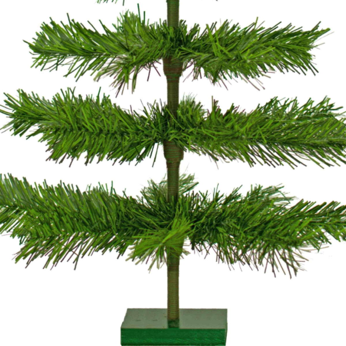 Bottom of Lee Display's 24in Alpine Green Tinsel Tree