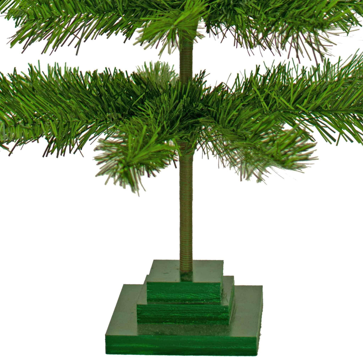 Bottom of Lee Display's 48in Alpine Green Tinsel Tree