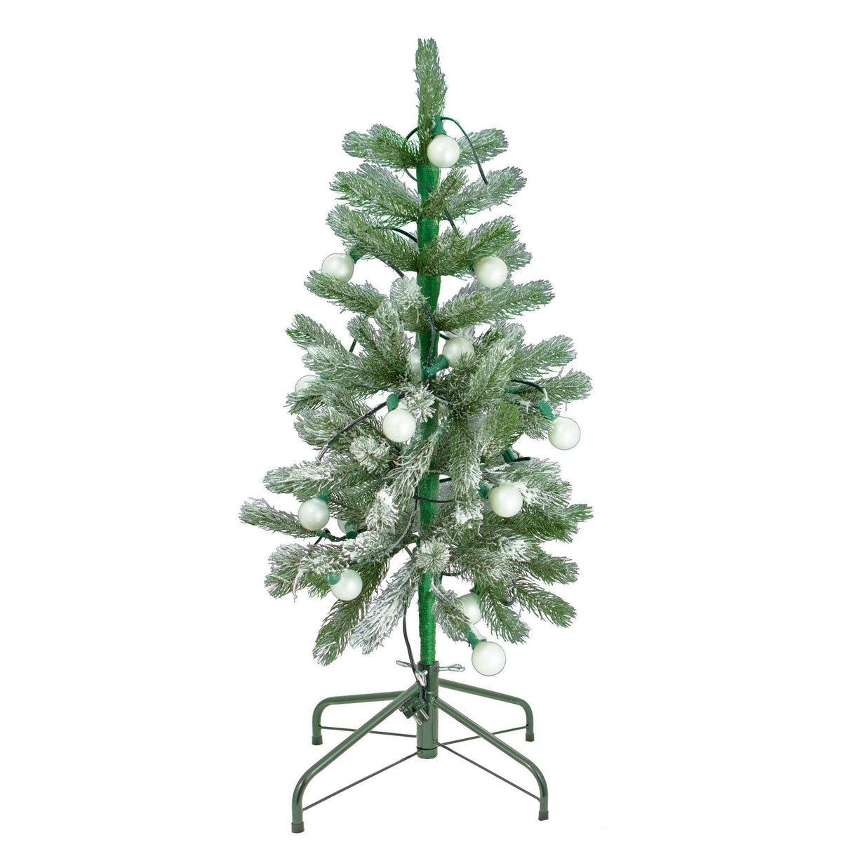 Lee Display's brand new Aspen Pine Christmas Trees are flocked with artificial white snow and lit with White G40 Lights.  Shop now at leedisplay.com