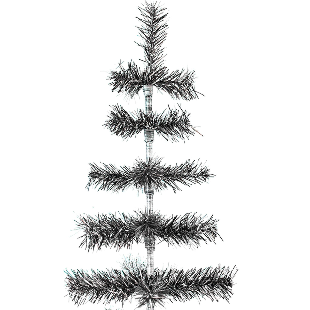 Black & Silver Firework Tinsel Tree - Lee Display