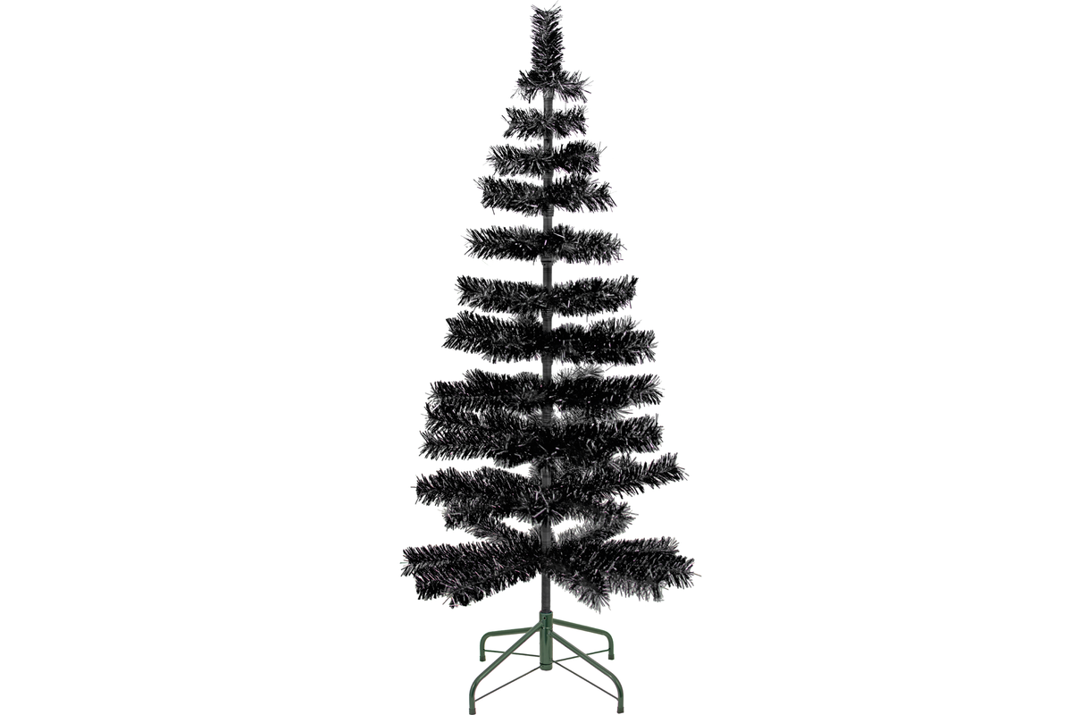 Black & Silver Firework Tinsel Tree - Lee Display