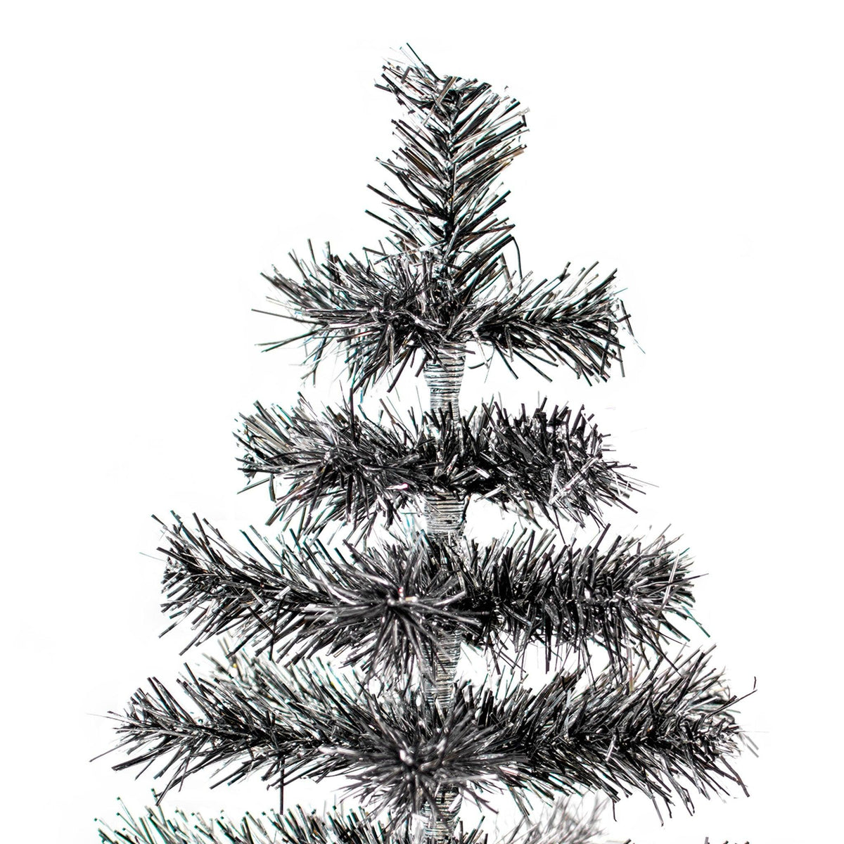 Black & Silver Firework Tinsel Tree - Lee Display