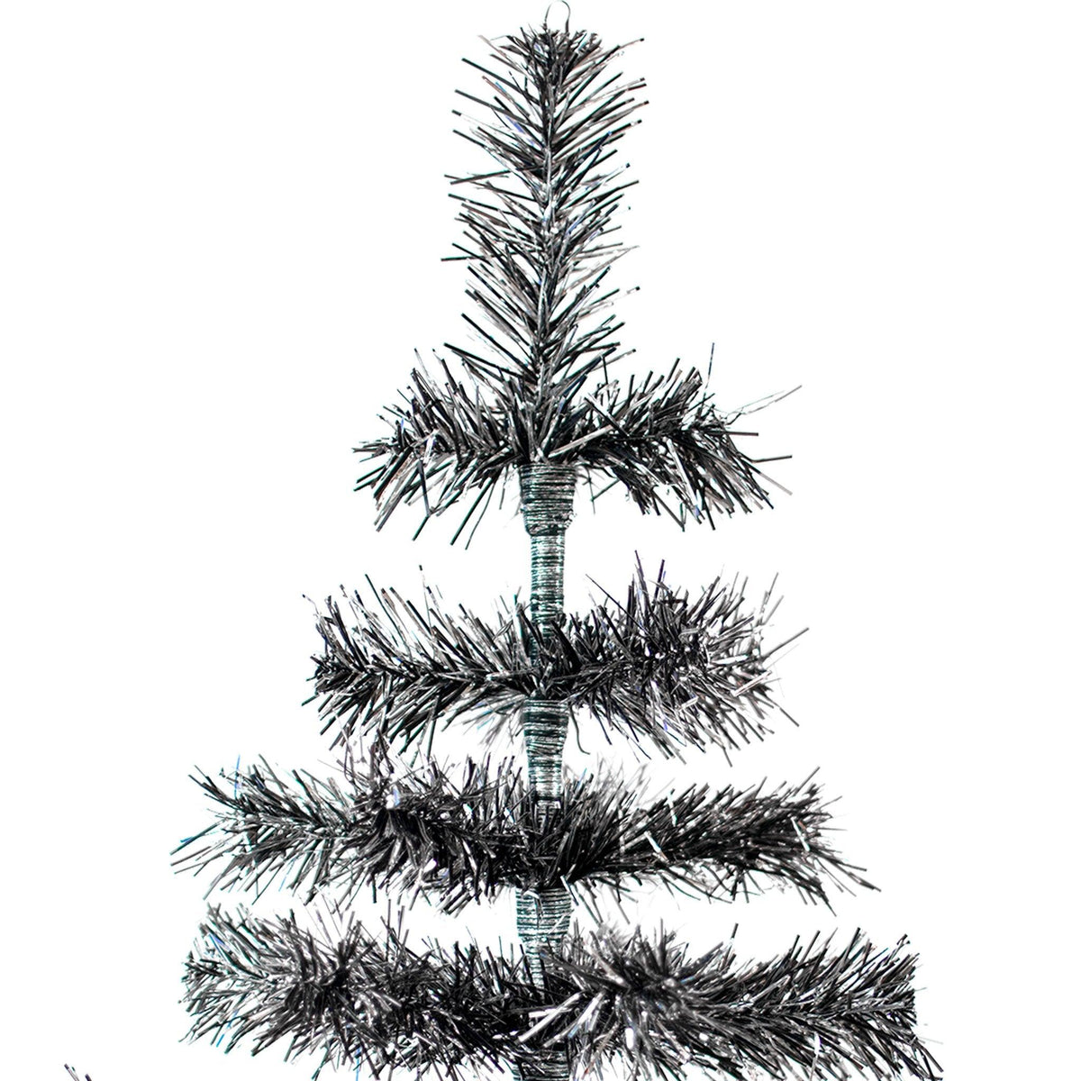 Black & Silver Firework Tinsel Tree - Lee Display