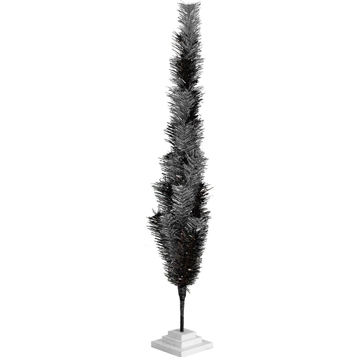 Black & Silver Mixed Tinsel Tree - Lee Display