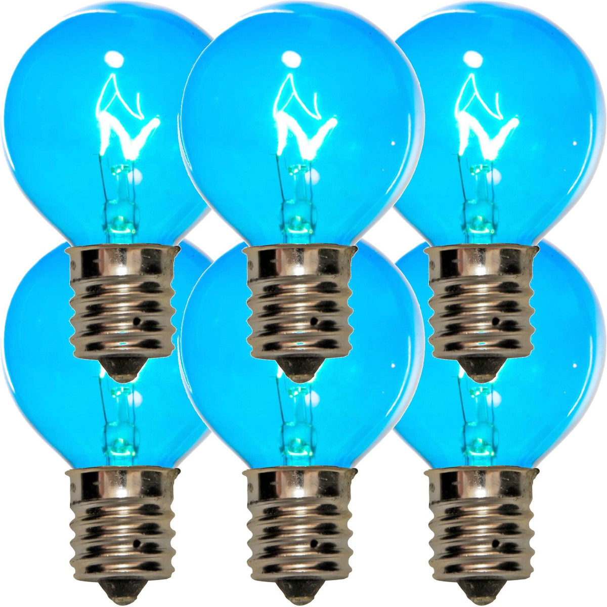 1 Box of 25 of brand new transparent Blue G40 Globe Light Bulbs Replace your old bulbs today at leedisplay.com