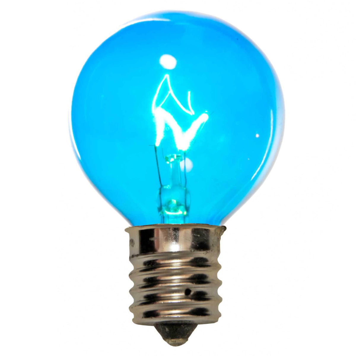 1 Box of 25 of brand new transparent Blue G40 Globe Light Bulbs Replace your old bulbs today at leedisplay.com