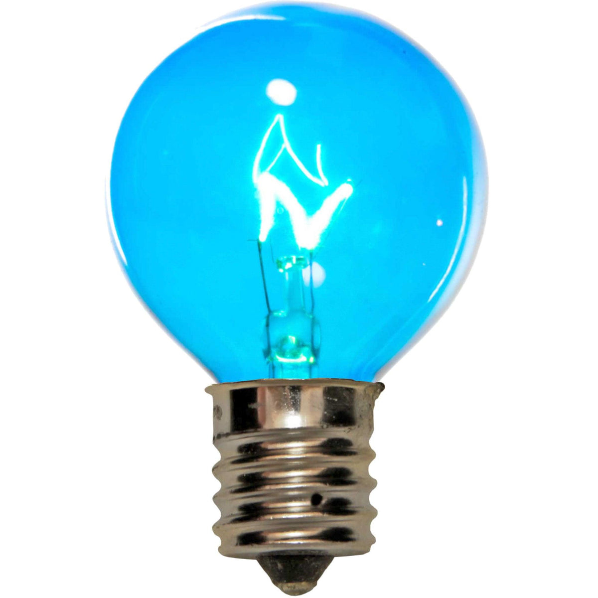 1 Box of 25 of brand new transparent Blue G40 Globe Light Bulbs Replace your old bulbs today at leedisplay.com