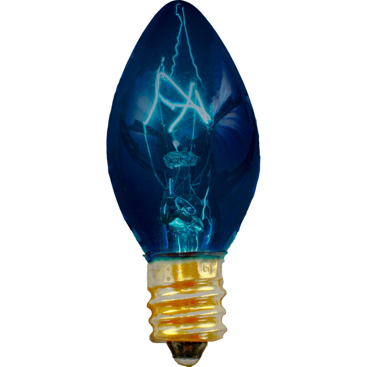 C-7 & C-9 Transparent Blue Christmas Light Bulbs.  Replace your old bulbs with a set of brand new Candelabra Lights.  Shop now at leedisplay.com