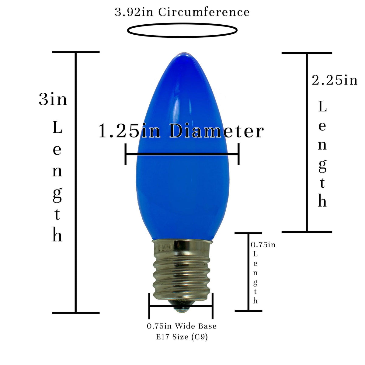 Blue Solid LED Light Bulbs - Lee Display