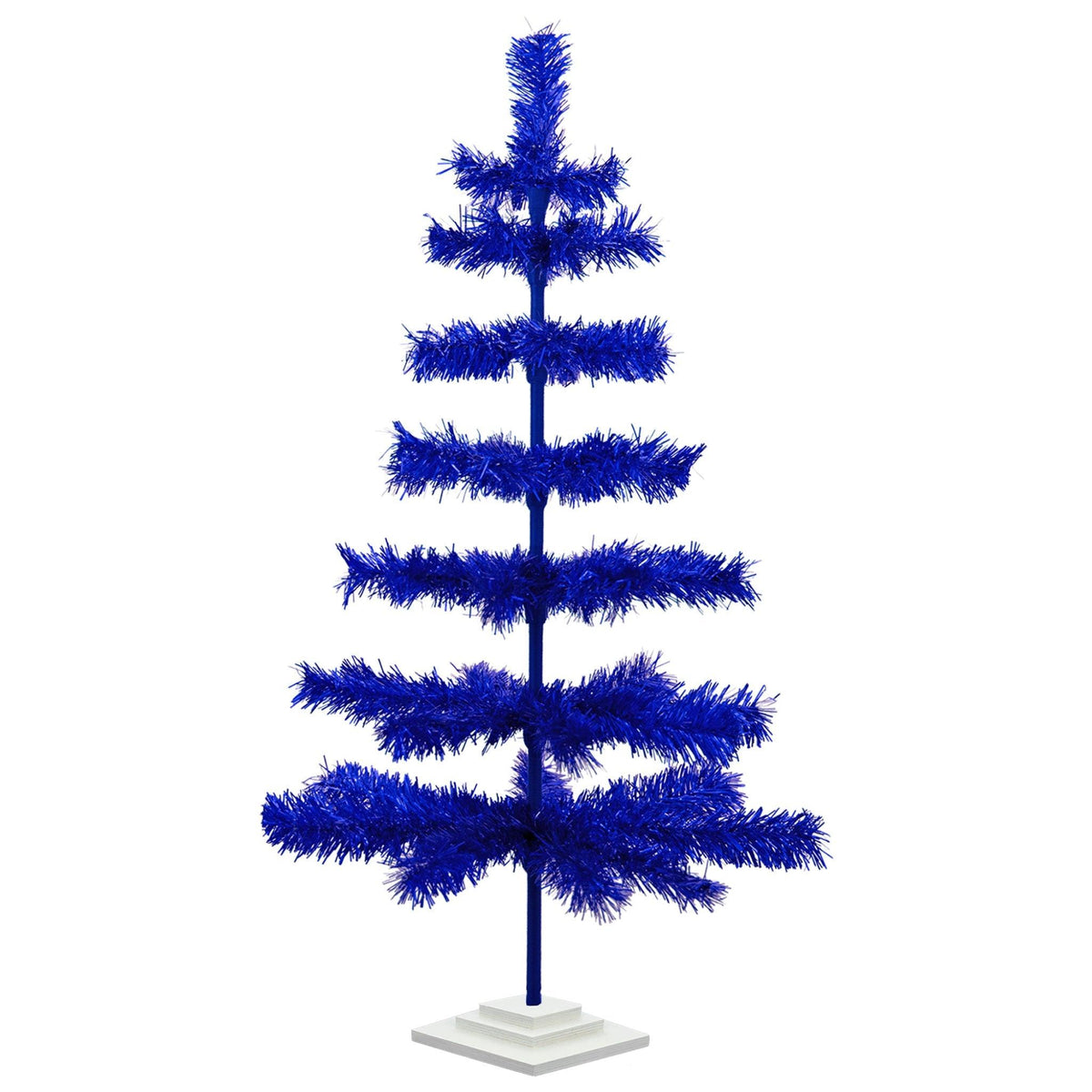 Blue Tinsel Christmas Tree - Lee Display