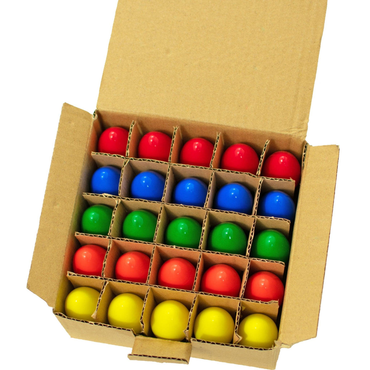 Boxes of Solid Ceramic Multicolor Light Bulbs on sale from leedisplay.com