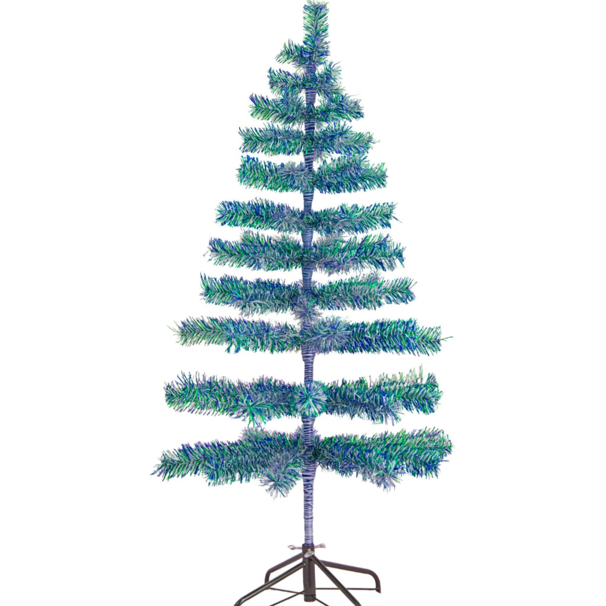 Earth Day-themed Multicolor Christmas Trees made by hand in the USA!  Decorate your holidays with a classic Tinsel Christmas Tree on sale at leedisplay.com