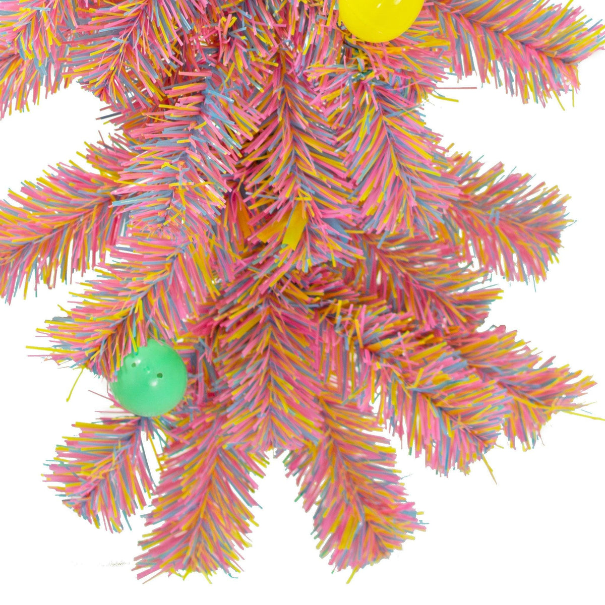 Lee Display's brand new 6ft Easter Firework Tinsel Brush Garland is made in the USA on sale now at leedisplay.com.  Easter Eggs Included!