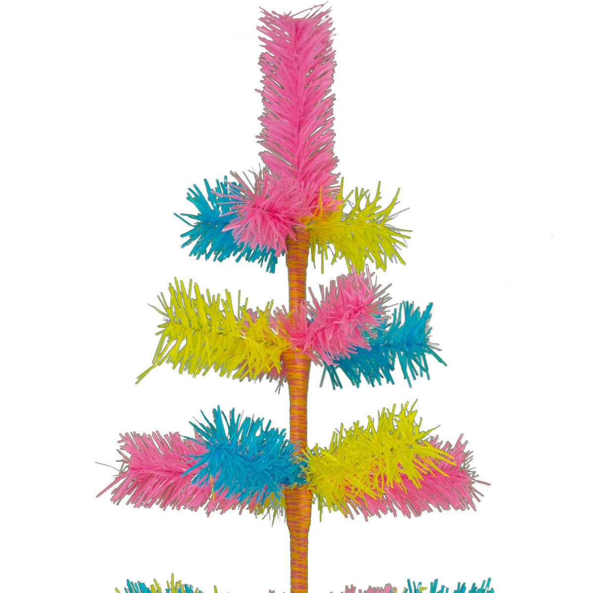 Lee Display's Original Easter-themed Mixed Tinsel Christmas Trees!    Decorate for the holidays with retro Pink, Blue, and Yellow Christmas Trees and start creating your centerpiece.  On sale now with leedisplay.com