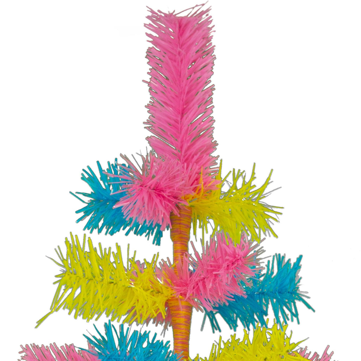 Lee Display's Original Easter-themed Mixed Tinsel Christmas Trees!    Decorate for the holidays with retro Pink, Blue, and Yellow Christmas Trees and start creating your centerpiece.  On sale now with leedisplay.com