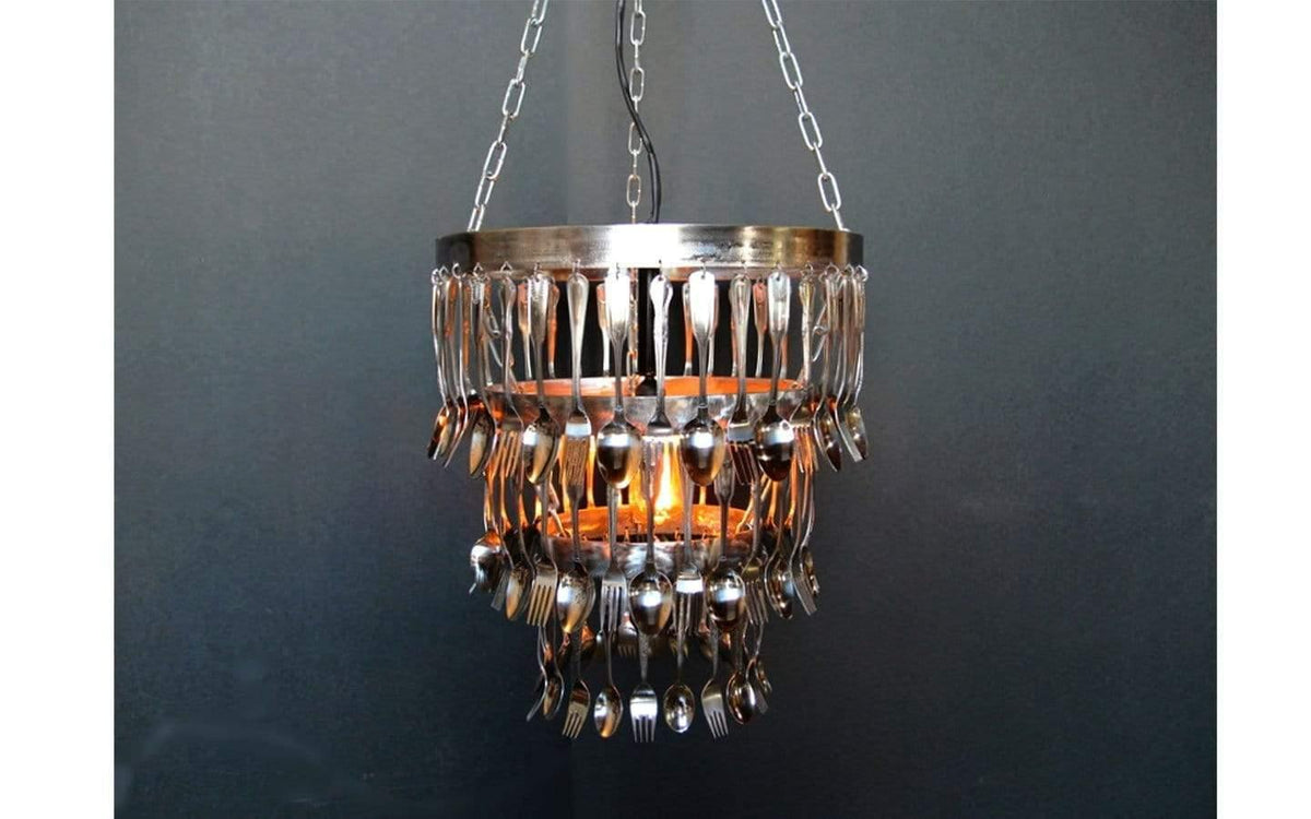 Lee Display Chandelier Fork & Spoon Chandelier