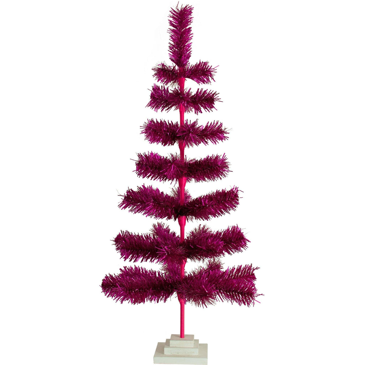 Fuchsia Tinsel Christmas Tree - Lee Display