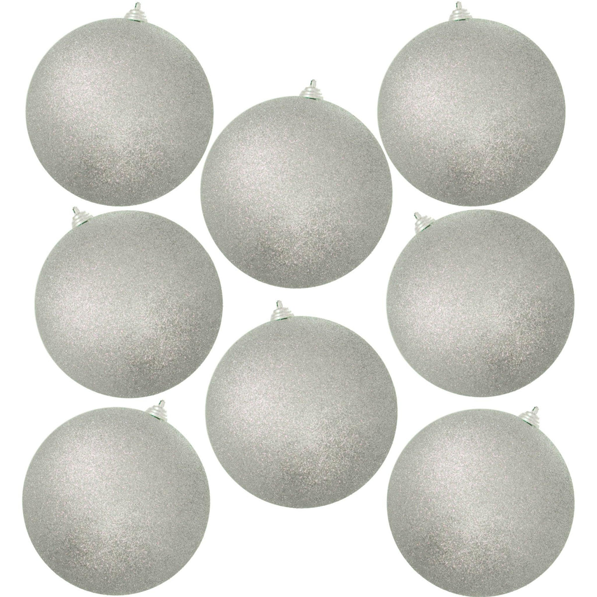 Lee Display offers brand new Shiny Glitter Silver Plastic Ball Ornaments at wholesale prices for affordable Christmas Tree Hanging and Holiday Decorating on sale at leedisplay.com