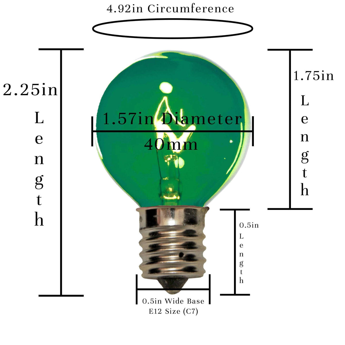 Size of a G40 Light Bulb available for sale on Leedisplay.com