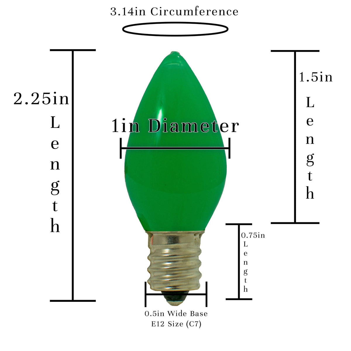 Green Solid LED Light Bulbs - Lee Display