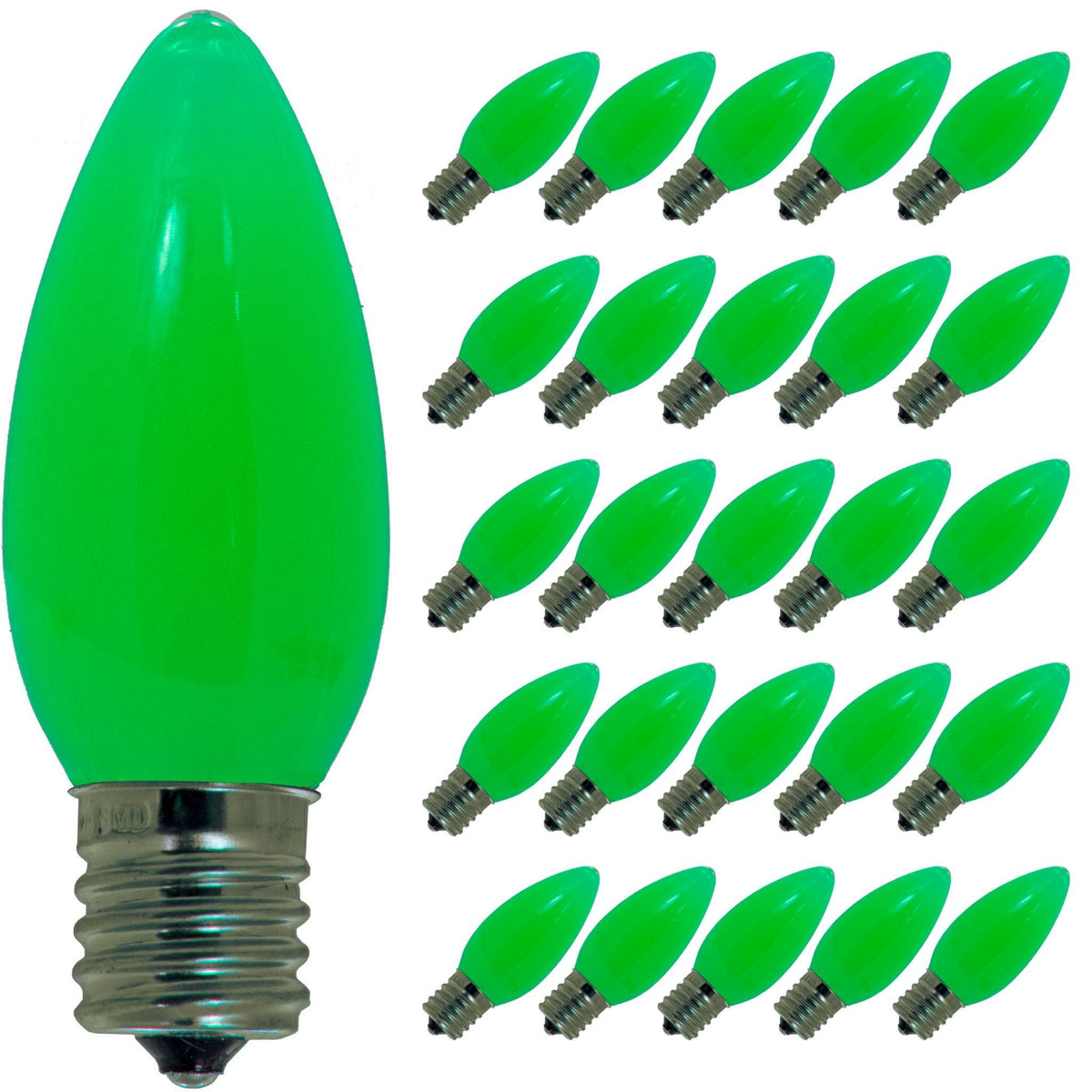 Green Solid LED Light Bulbs - Lee Display