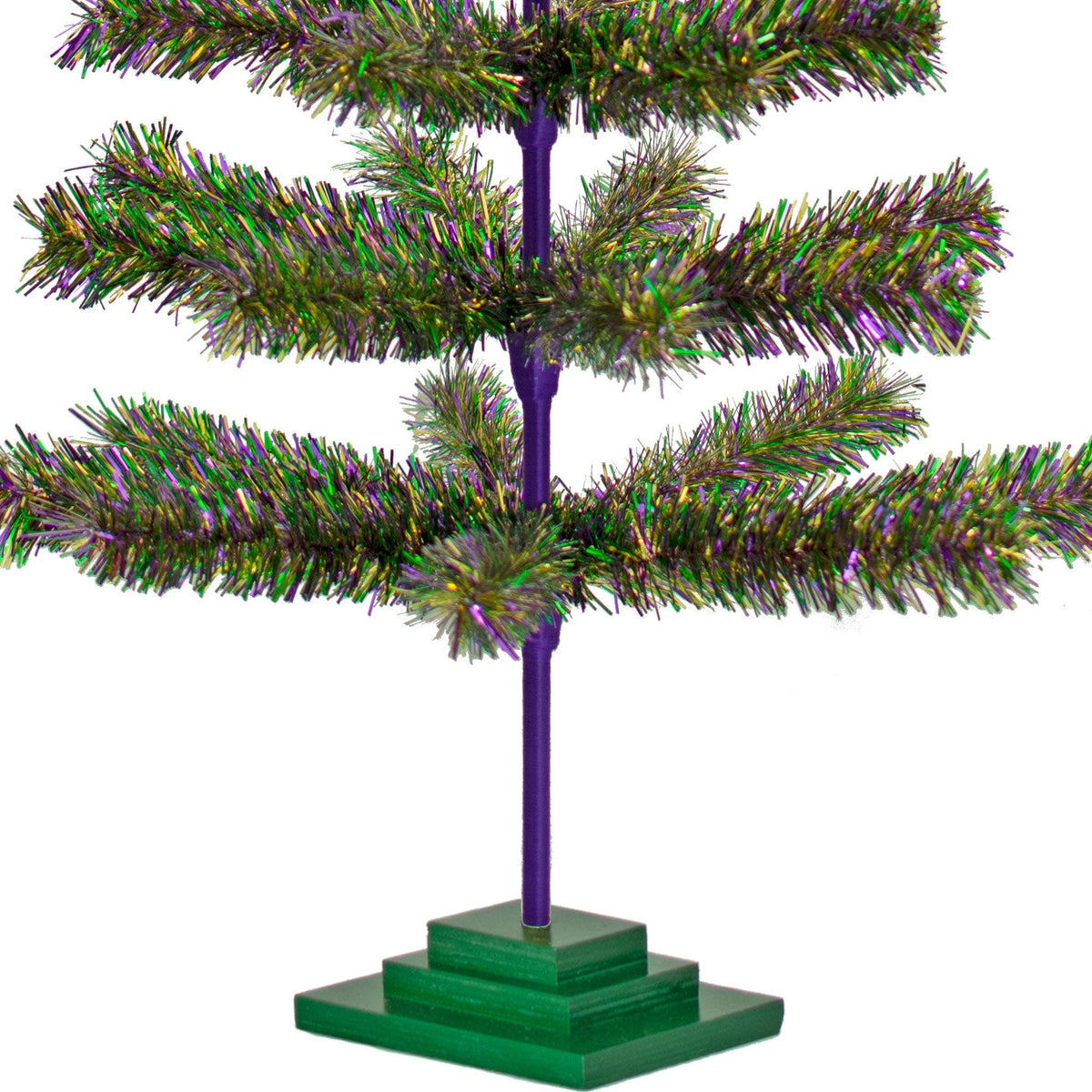 Lee Display's Festive Mardi Gras Tinsel Christmas Trees on sale only at leedisplay.com