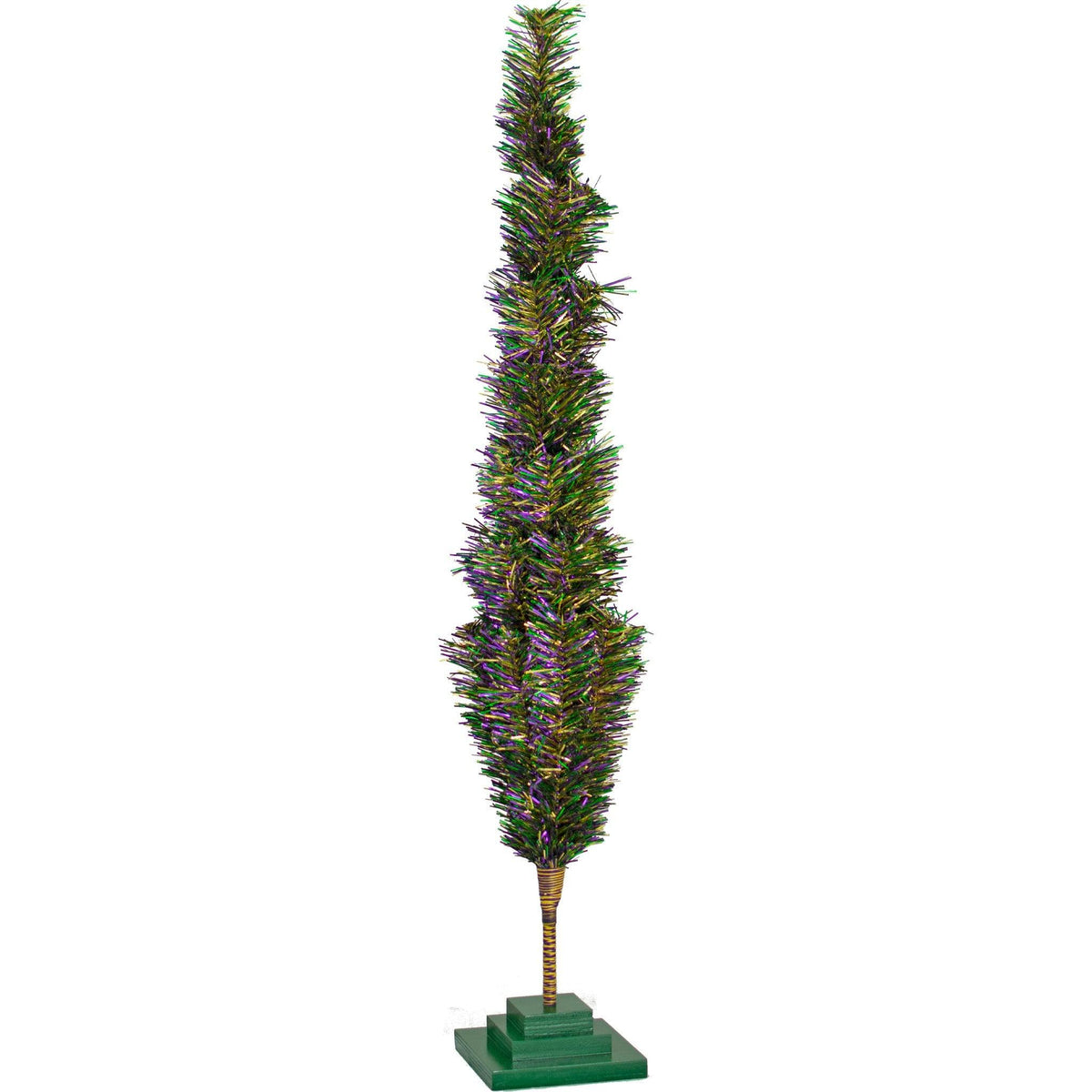 Lee Display's Festive Mardi Gras Tinsel Christmas Trees on sale only at leedisplay.com