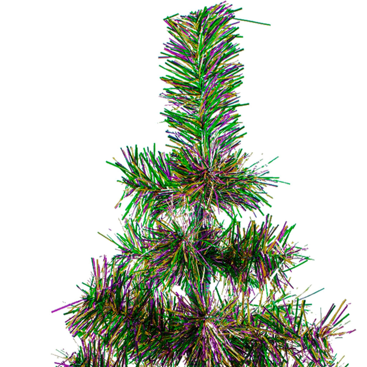 Lee Display's Festive Mardi Gras Tinsel Christmas Trees on sale only at leedisplay.com