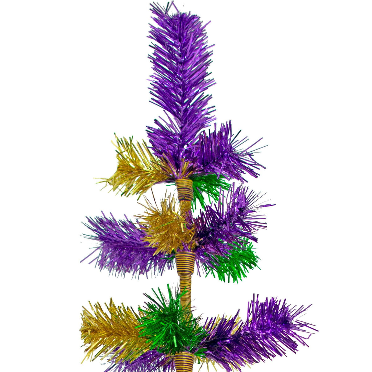 Introducing Lee Display's brand new Purple, Green, & Gold Christmas Trees made by hand in the USA!    Decorate your holidays with a classic Mardi Gras-themed Tinsel Christmas Tree on sale at leedisplay.com