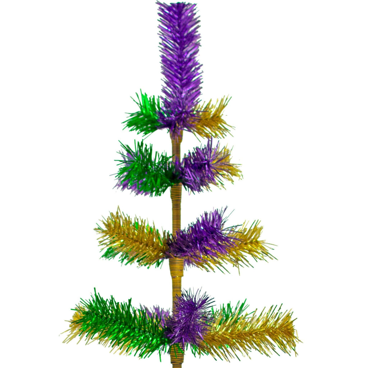 Introducing Lee Display's brand new Purple, Green, & Gold Christmas Trees made by hand in the USA! Decorate your holidays with a classic Mardi Gras-themed Tinsel Christmas Tree on sale at leedisplay.com