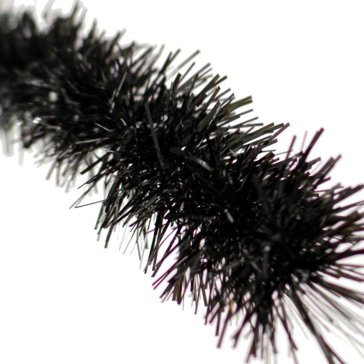 Lee Display's brand new 25FT Metallic Black Tinsel Garlands and Fringe Embellishments on sale at leedisplay.com