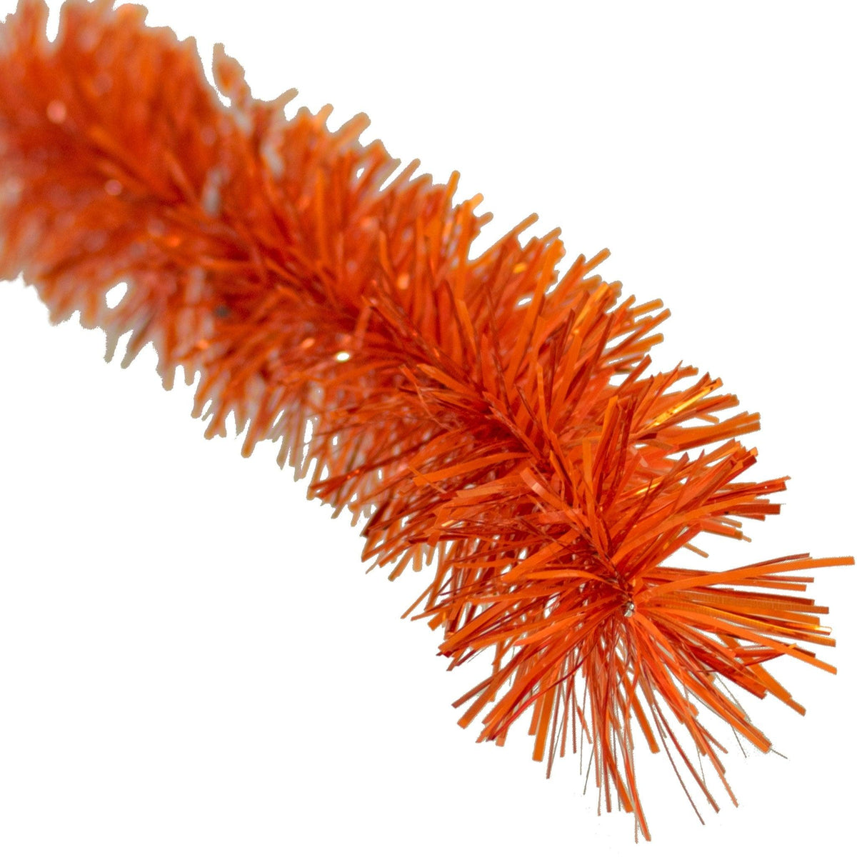 Metallic Orange Tinsel Garlands for your Halloween Decorations made by Lee Display on sale now at lee display.com