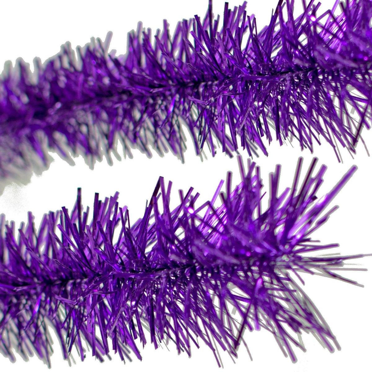 Lee Display's brand new 25ft Shiny Metallic Purple Tinsel Garlands and Fringe Embellishments on sale now at leedisplay.com