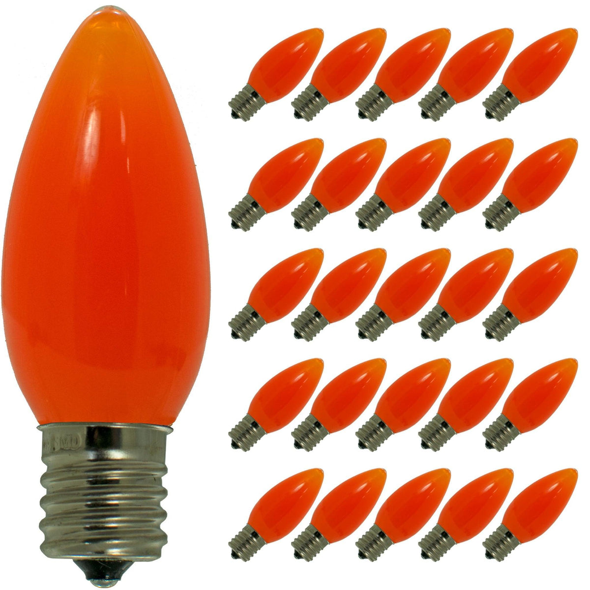 Orange Solid LED Light Bulbs - Lee Display