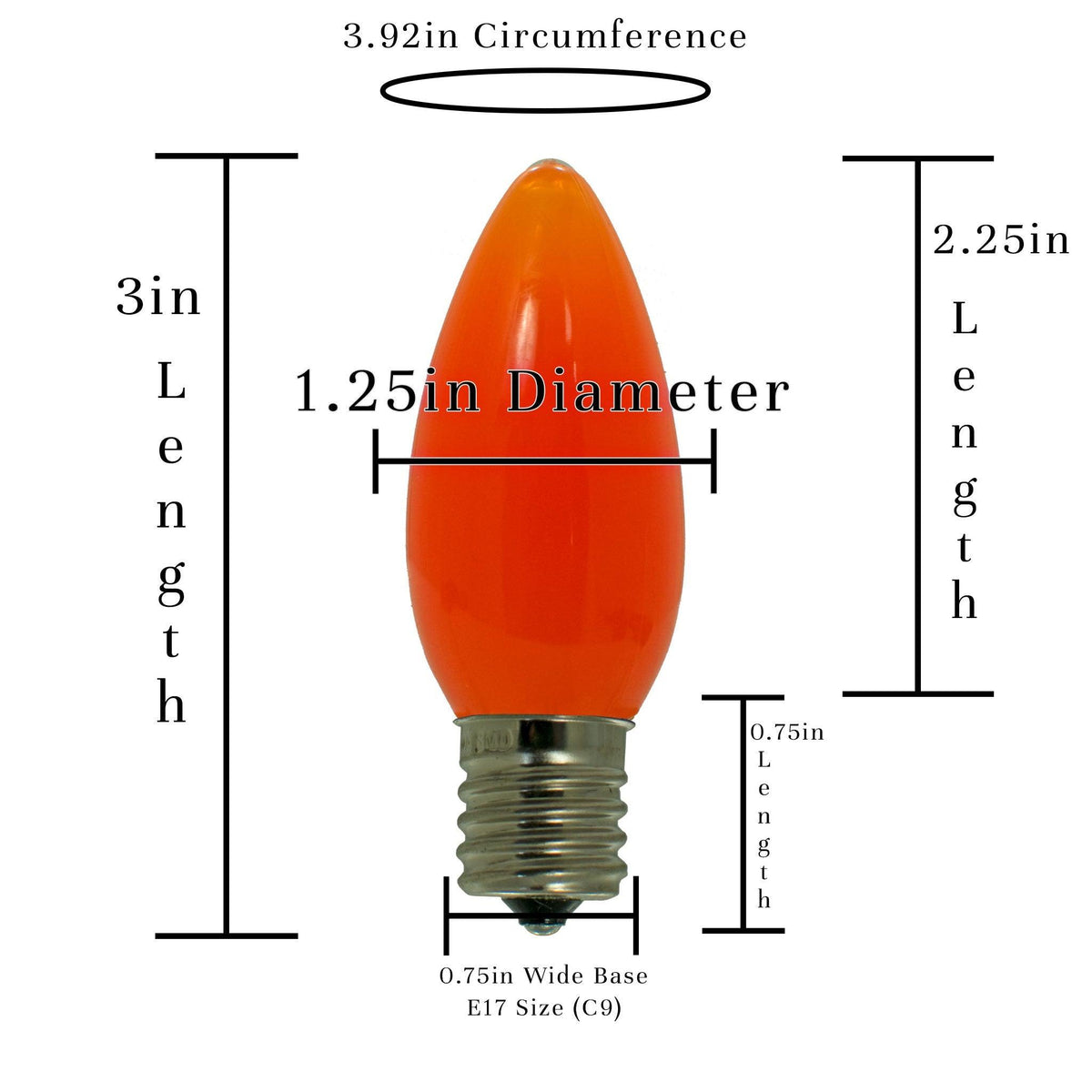 Orange Solid LED Light Bulbs - Lee Display