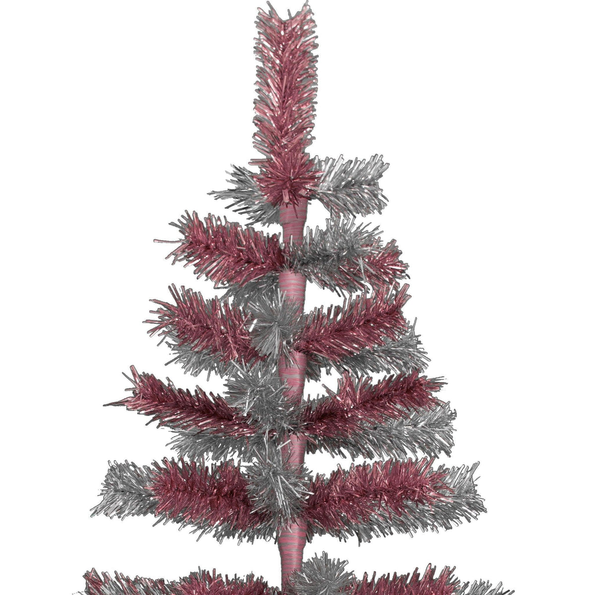 Pink & Silver Mixed Tinsel Christmas Tree - Lee Display