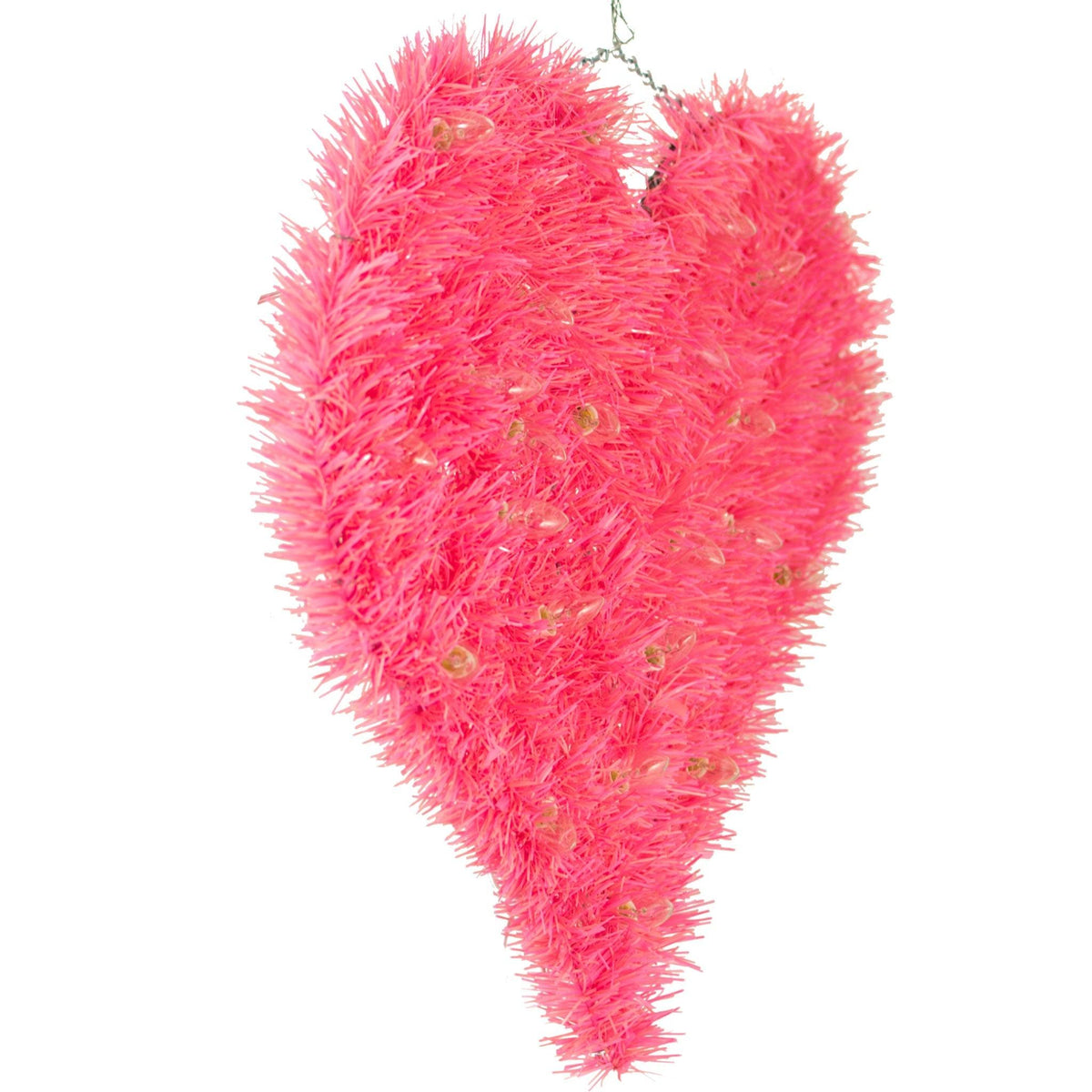 Pre-Lit Valentine's Day Tinsel Hearts with Lights - Lee Display