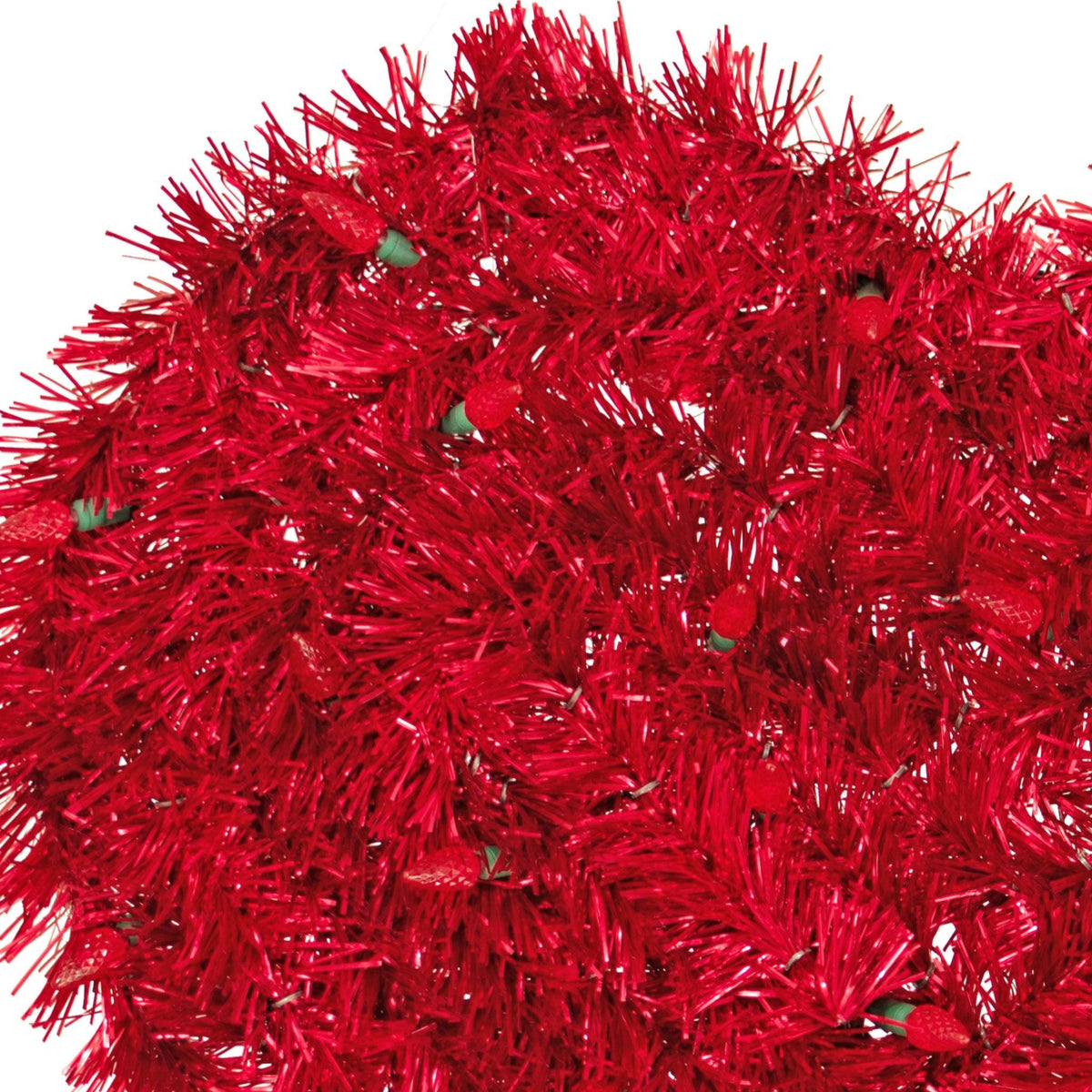 Pre-Lit Valentine's Day Tinsel Hearts with Lights - Lee Display