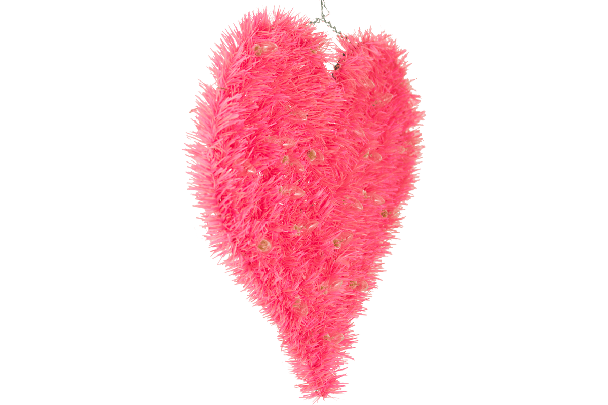 Pre-Lit Valentine's Day Tinsel Hearts with Lights - Lee Display