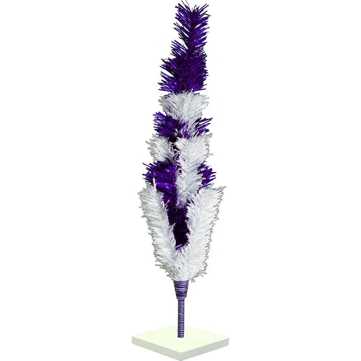 24in Purple & White Layered Tinsel Christmas Trees on sale at leedisplay.com