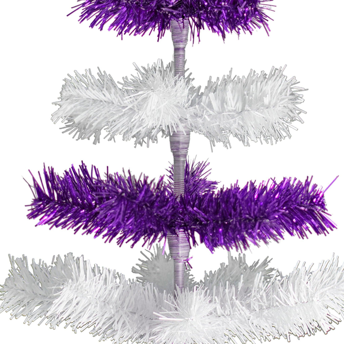 36in Purple & White Layered Tinsel Christmas Trees on sale at leedisplay.com