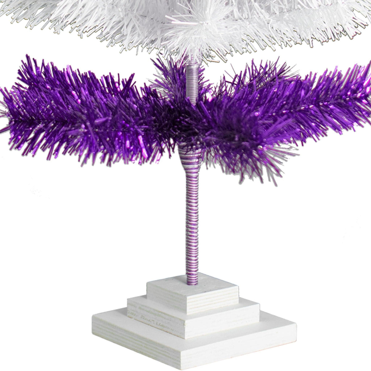 36in Purple & White Layered Tinsel Christmas Trees on sale at leedisplay.com