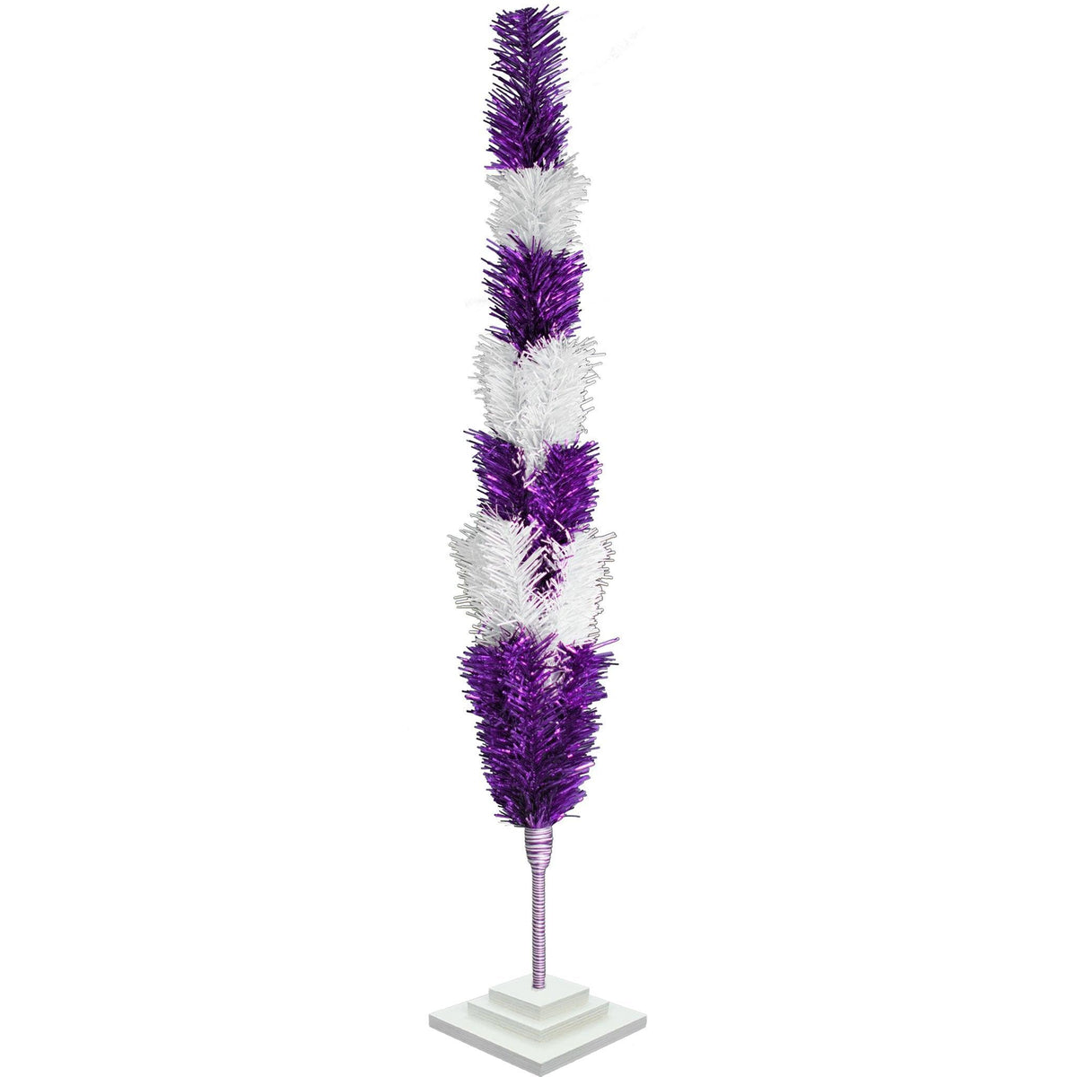 36in Purple & White Layered Tinsel Christmas Trees on sale at leedisplay.com